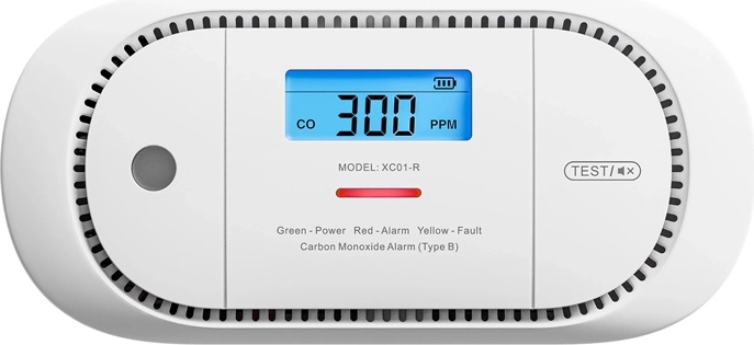 Kulilte-detektor X‑Sense XC01‑R med LCD‑display og udskifteligt batteri