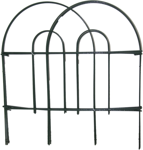 Havehegn i metal med grøn overflade 45 × 300 cm (7 dele)