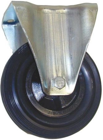 Fast hjul 200 mm, bæreevne 120 kg