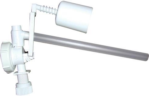 Sidepåfyldningsventil til toiletsisterne med flyder