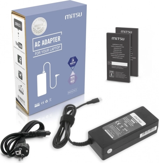 Oplader og strømforsyningsadapter Mitsu 90 W USB‑C Power Delivery
