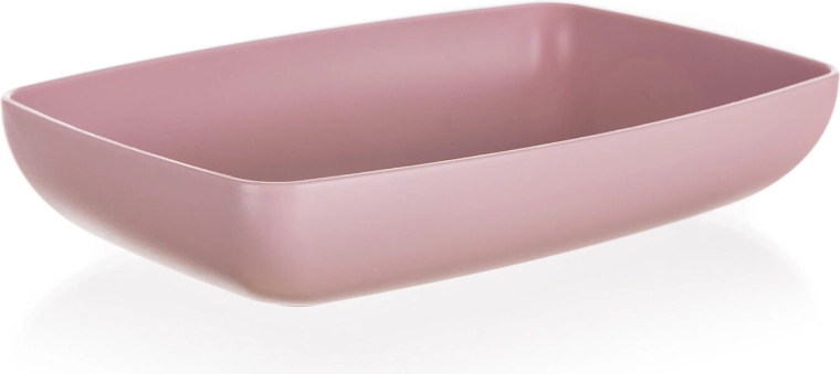 Serveringsbakke CULINARIA 18 × 12 × 3,5 cm – rosa, plast