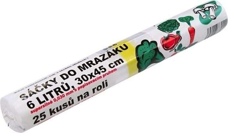 Fryseposer med skrivefelt 6 l, ekstra stærke (25 stk)