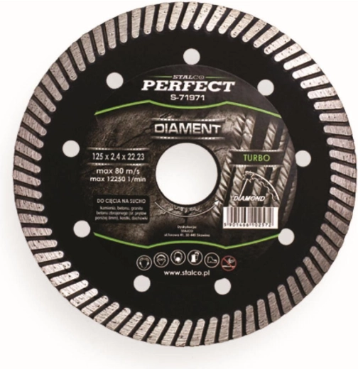 Diamantskive 125 mm Turbo STALCO