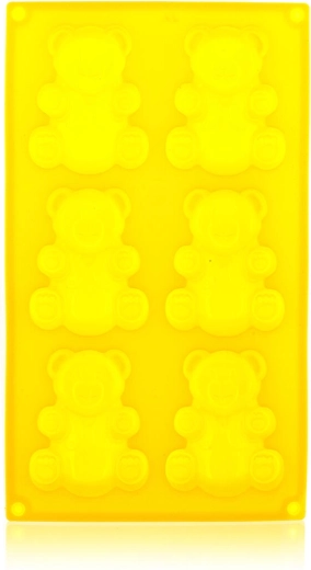 Silikoneform til bamser 6 stk gul