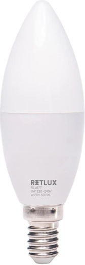 LED-pære Retlux, stearinlysform E14 3 W dagslys hvid
