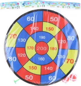 Velcro-skive med bolde og pile