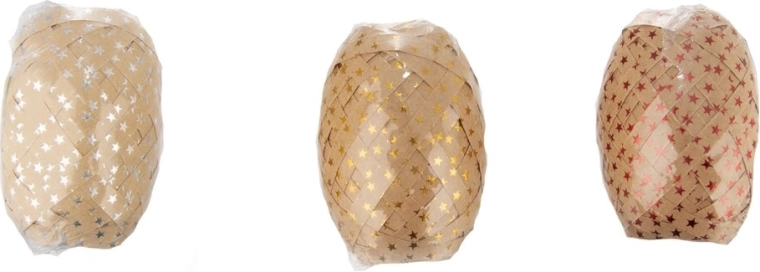 Papir-kraftbånd beige 0,5 cm, 10 m (assort)