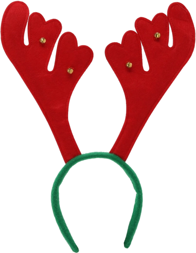 Hårbøjle med rensdyrgevir rød 31 × 35 cm