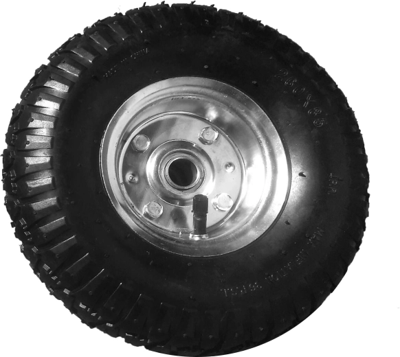 Oppusteligt hjul til sækkevogn 260/20 mm med metalskive – 1 stk.
