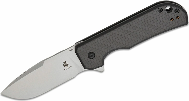Kizer Nice Guy lommekniv 6,1 cm, satin, kulfiber