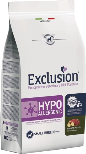 Exclusion Hypoallergenic Small Breed foderpiller til små hunde med hestekød og kartofler 2 kg