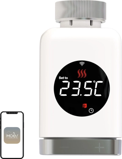 Termostatisk hoved Moes TRV 801 med Wi‑Fi - 1 stk.