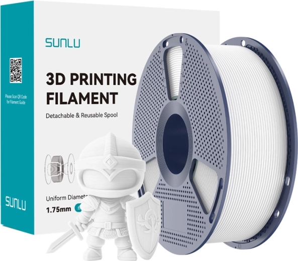 Sunlu PLA+ filament 1,75 mm – hvid