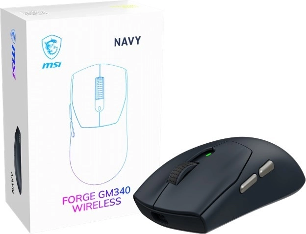 MSI Forge GM340 trådløs gamingmus, mørkeblå - 1 stk.