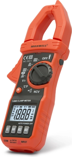 Digitalt tangamperemeter MAXWELL True RMS AC 600 A med LPF
