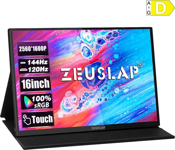 Bærbar touchskærm ZEUSLAP P16KT 16" 2,5K 144 Hz IPS