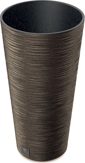 Furu Slim Eco Wood blomsterkrukke 30 cm – kaffe