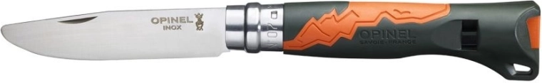 Børnefoldekniv OPINEL N°07 Outdoor Junior khaki med fløjte