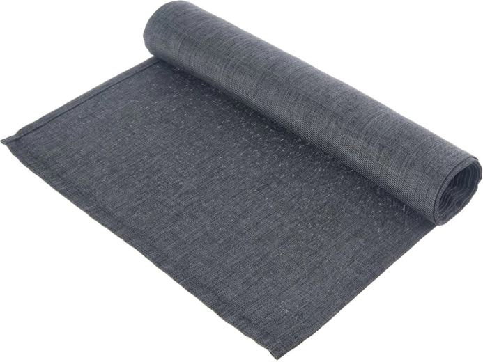 Polyester bordløber mørkegrå 160 × 30 cm