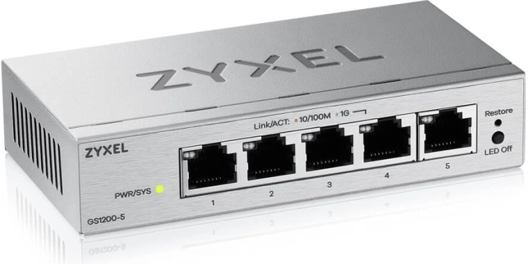 5-port gigabit webadministreret switch GS1200v3