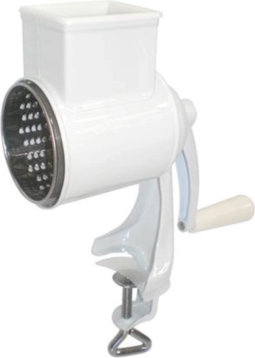 Metal kværn til rasp og nødder med plasthåndtag