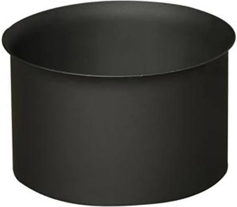 Røgrørsmuffe 120 mm, tykkelse 1,5 mm, sort