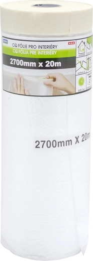 Dækkende indendørs tape med afdækningsfolie 270 cm × 17 m