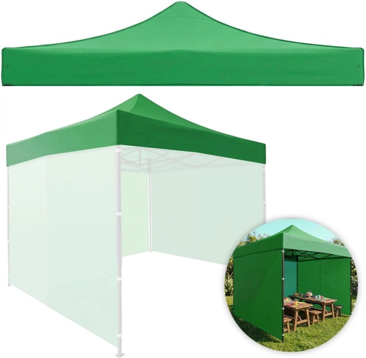 tagdug 3 × 3 m til havepavillon, 420D PVC, grøn, MultiGarden