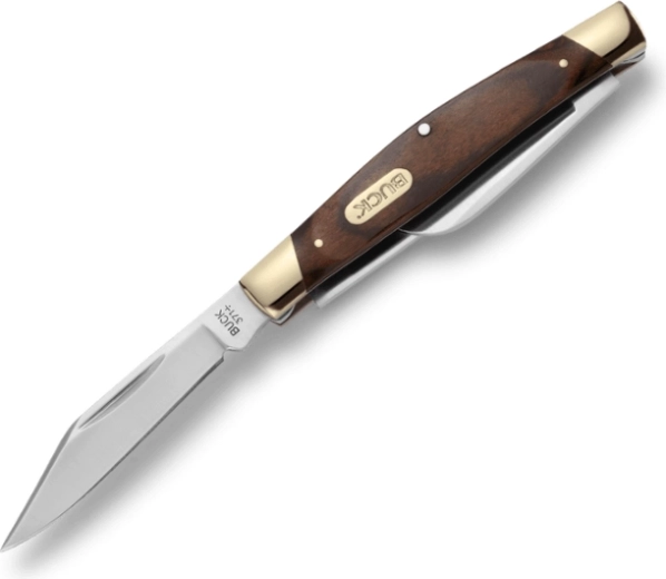 Buck 371 Stockman Woodgrain foldekniv med 3 klinger