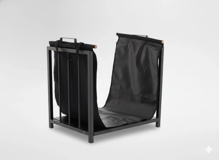 Metalstativ til brænde med transporttaske 51 × 37 × 50,5 cm