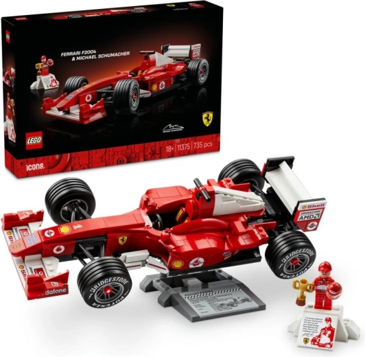 Lego Icons Ferrari F2004 med Michael Schumacher byggesæt