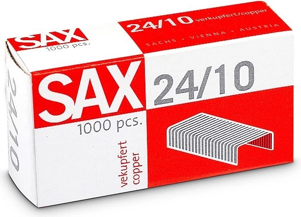 Hæfteklammer 24/10, kobberbelagte, 1000 stk.