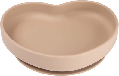 Canpol babies silikone-tallerken med sugekop hjerte – beige