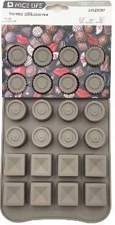 Silikoneform til praliner, 24 huller, 14 × 23 cm