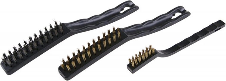 Sæt med trådbørster 3 stk. (stål og messing)