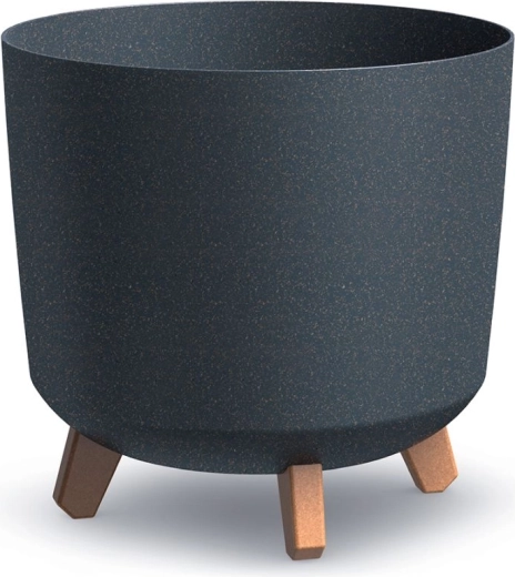 Blomsterkrukke Gracia Tubus Eco Wood antracit 29,8 cm