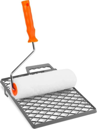 Malerrulle med håndtag og gitter 240 mm