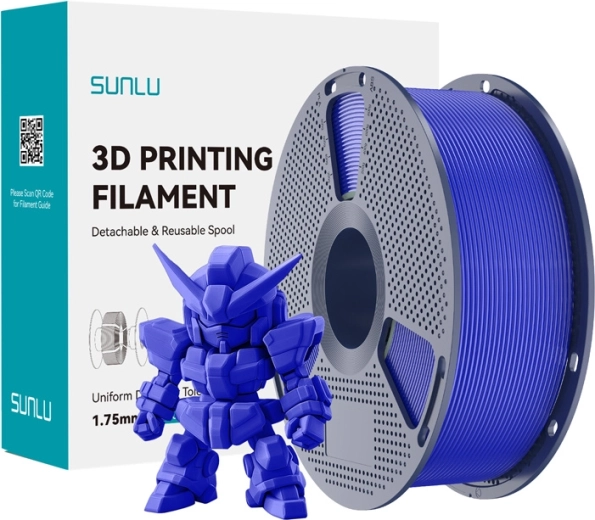Sunlu PLA+ 2.0 filament til pro 3D-print 1,75 mm – Klein Blue (blå)