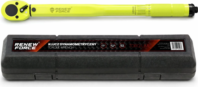 Momentnøgle Renew Force 1/2" 28–210 Nm Torq-lime