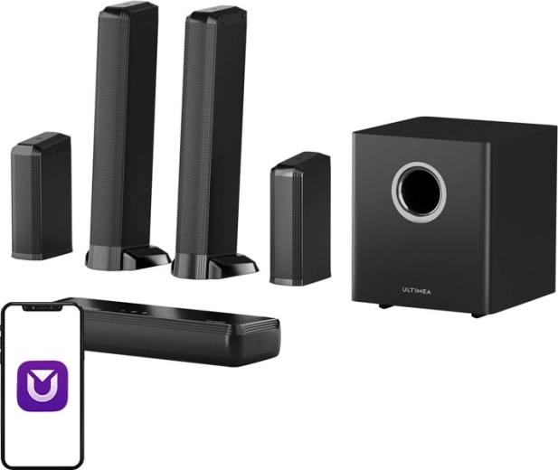 Ultimea Apollo S90 9.1 soundbar med Dolby Atmos og RGB-belysning