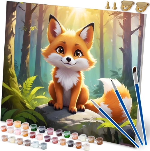 Maling efter tal 40 × 50 cm – ræv MASSIDO