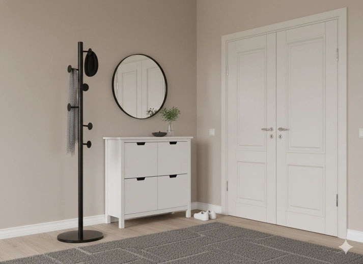 Stående tøjstativ Reda 174 cm sort