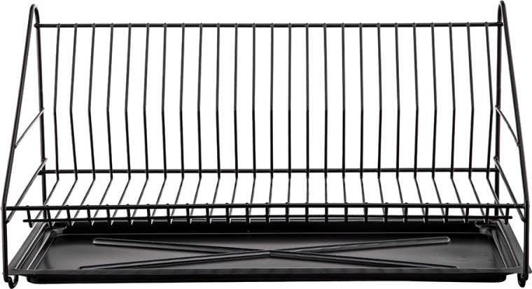 Etplans opvaskestativ 50 cm med drypbakke, sort