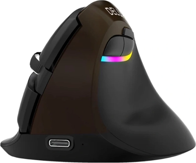 Ergonomisk vertikal mus Delux m618 mini jet (bluetooth/2,4 ghz, usb-c)