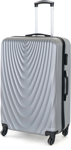 Rejseskaft i hård ABS, 86 l, grå