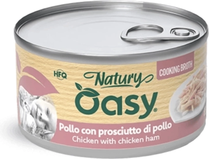 Oasy bouillon til katte kylling med kyllingeskinke 85 g