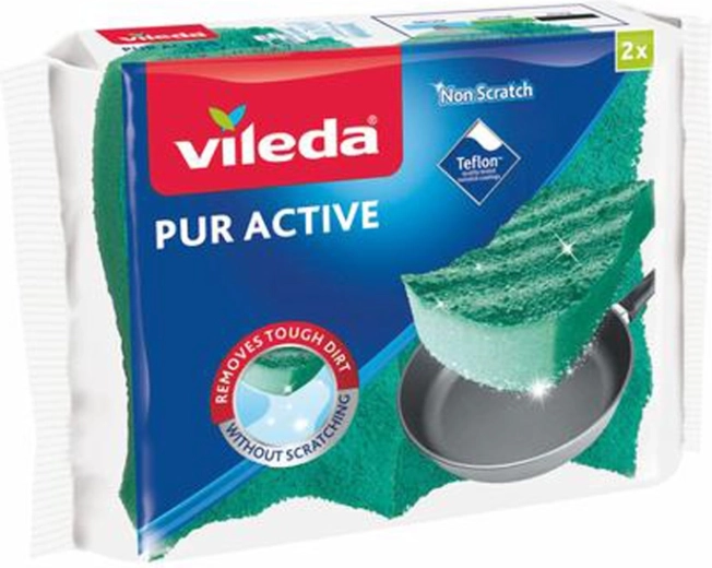 Mellemsvamp Vileda Pur Active 2 stk