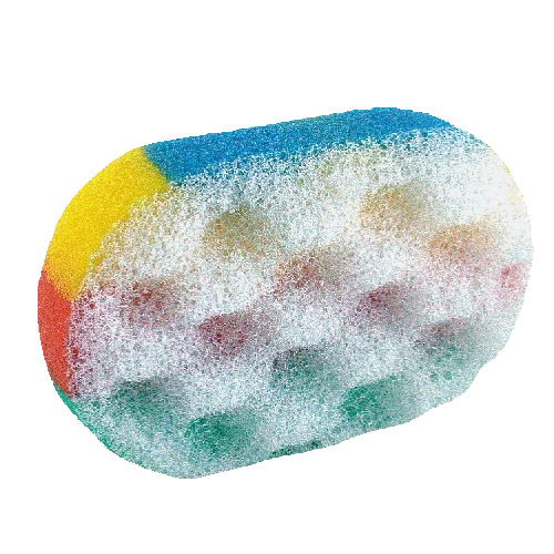 Tětza badevævsvamp regnbue ergonomisk