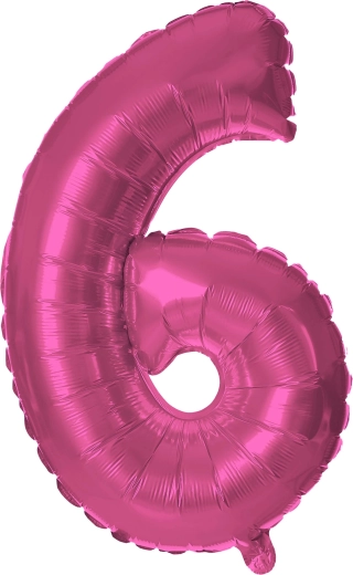 Folieballon tal 6 lyserød 30 cm TORO